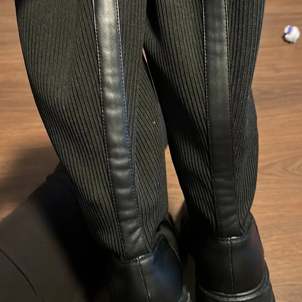 Call It Spring Studded Boots . Black W M 6 - Picture 9 of 12